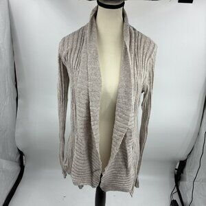 Express Women's Size M Ribbed Knit Open Front Shawl Collar Cardigan Sweater